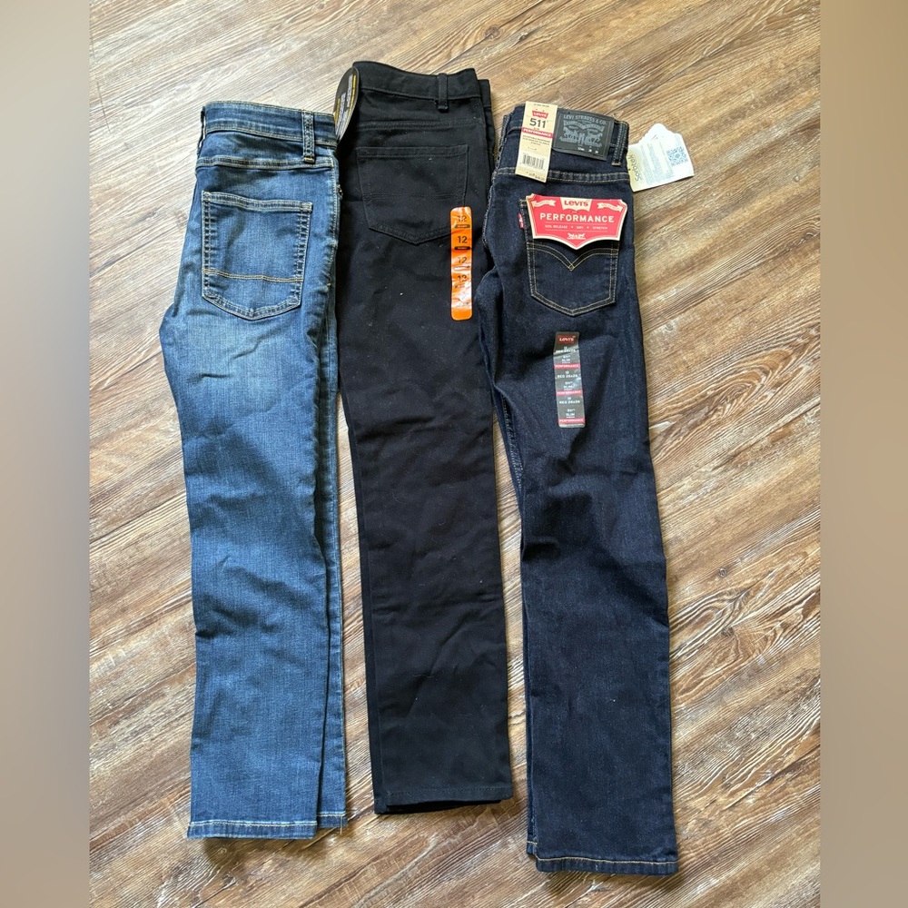 3 pairs of boys size 12 jeans NWT